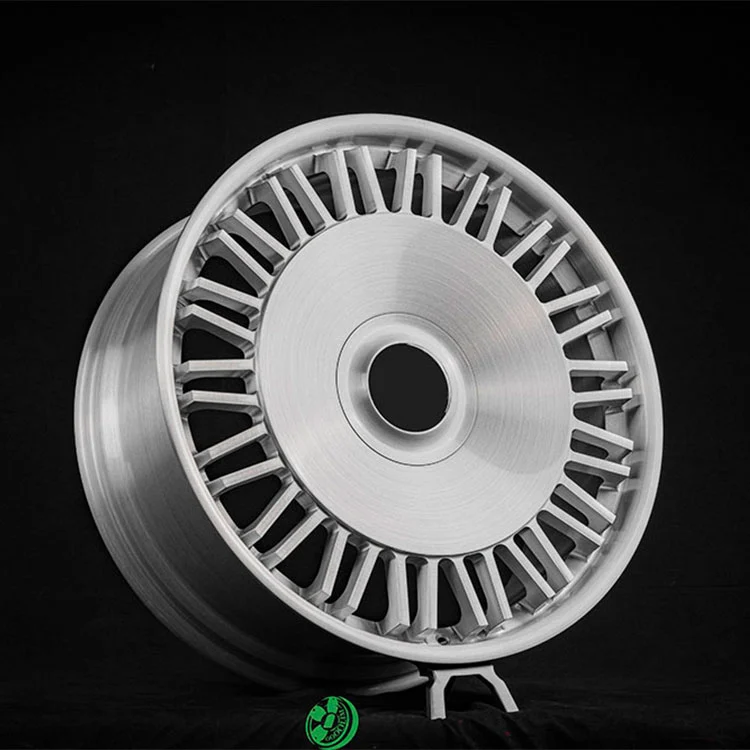 Silver Monoblock Forged Wheel Two Piece Look Silver Monoblock Forged Wheel Two Piece Look